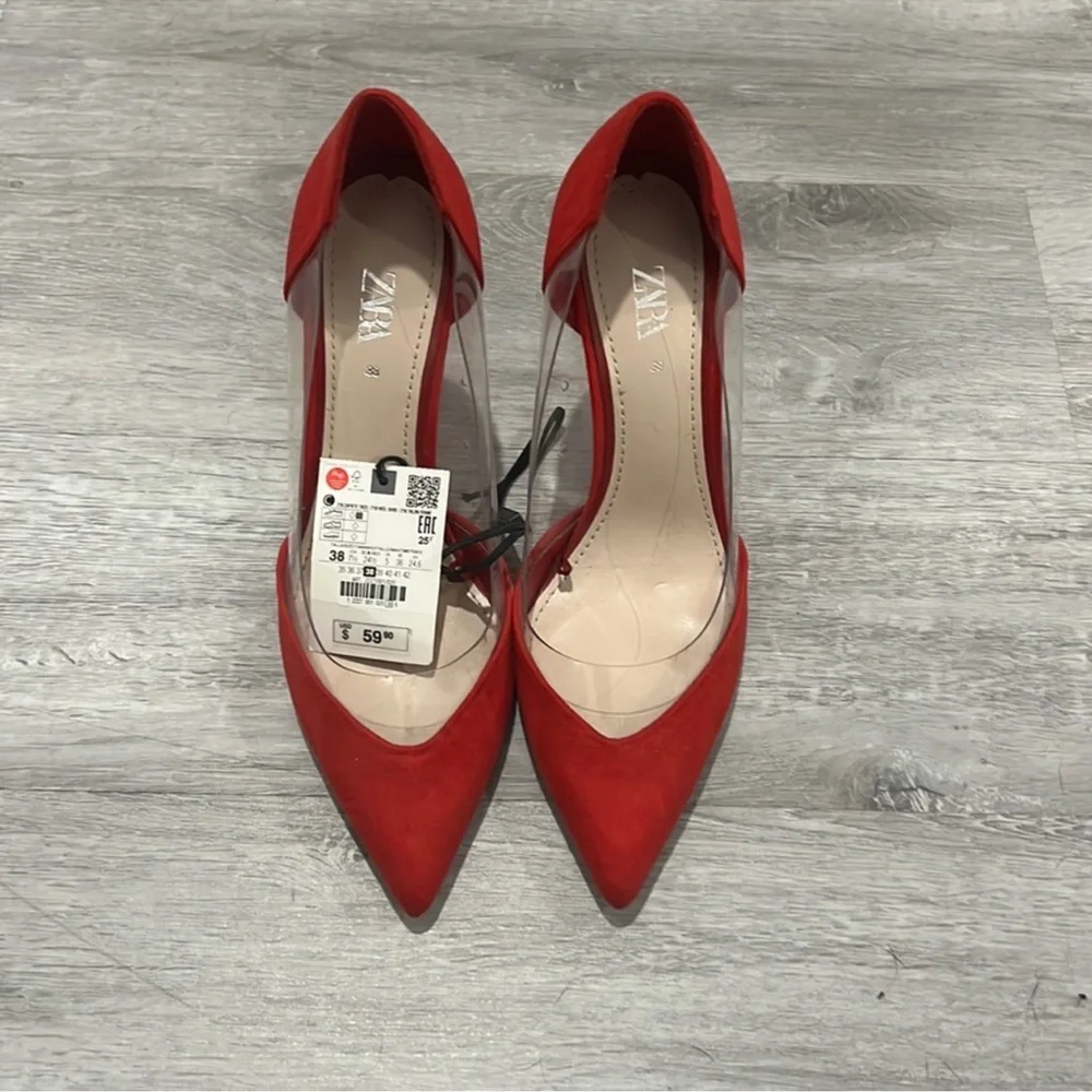 Zara red heels , classy heels - Picture 1 of 4